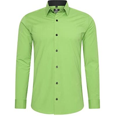 Rusty Neal Herren-Hemd Premium Slim Fit Langarm Stretch Grau Kentkragen Business-Hemd Freizeithemd M Rusty Neal Herren-Hemd Premium Slim Fit Langarm Stretch Grau Kentkragen Business-Hemd Freizeithemd M