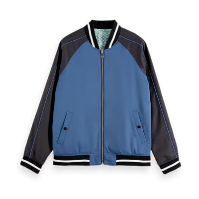 Scotch & Soda Herren Reversible Bomber Jacket, Luna Ditsy Green AOP, XL EU Scotch & Soda Herren Reversible Bomber Jacket, Luna Ditsy Green AOP, XL EU