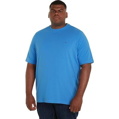 Tommy Hilfiger Herren T-Shirt Kurzarm Stretch Slim Fit Rundhalsausschnitt, Blau (Iconic Blue), XXL Tommy Hilfiger Herren T-Shirt Kurzarm Stretch Slim Fit Rundhalsausschnitt, Blau (Iconic Blue), XXL