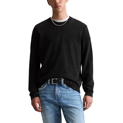 Marc O' Polo Marc OߴPolo Denim Herren Strickpullover aus Bio-Baumwolle mit Rundhalsausschnitt, Schwarz (Black), XL Marc O' Polo Marc OߴPolo Denim Herren Strickpullover aus Bio-Baumwolle mit Rundhalsausschnitt, Schwarz (Black), XL