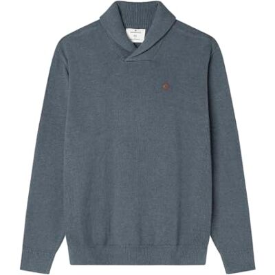Springfield Smoking Herrenpullover mit Kragen, Rauchblau, Small Springfield Smoking Herrenpullover mit Kragen, Rauchblau, Small