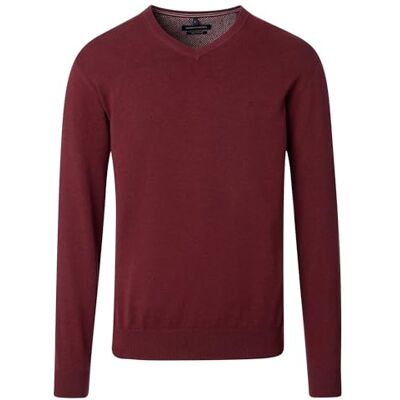 CASAMODA Herren Pullover mit V-Ausschnitt unifarben Elastischer Bund CASAMODA Herren Pullover mit V-Ausschnitt unifarben Elastischer Bund