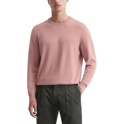 Marc O' Polo Herren Strickpullover mit Rundhalsausschnitt klassisch, Rosa (African Violet), L Marc O' Polo Herren Strickpullover mit Rundhalsausschnitt klassisch, Rosa (African Violet), L