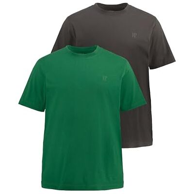 JP 1880 Herren große Größen Übergrößen Menswear L-8XL T-Shirts, Basic, 2er-Pack, Rundhals smaragdgrün 3XL 702637452-3XL JP 1880 Herren große Größen Übergrößen Menswear L-8XL T-Shirts, Basic, 2er-Pack, Rundhals smaragdgrün 3XL 702637452-3XL