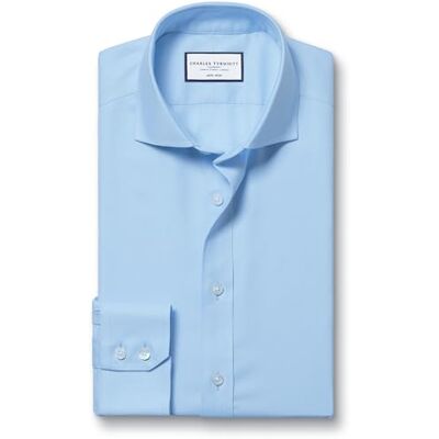 Charles Tyrwhitt Sky blue non- iron twill cutaway extra slim fit shirt Charles Tyrwhitt Sky blue non- iron twill cutaway extra slim fit shirt