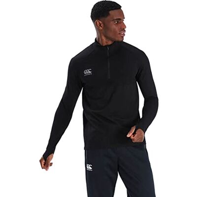 Canterbury Herren Seamless 1St Layer Long Sleeve Baselayer T-Shirt Black/Gunmetal Grey, XS-S Canterbury Herren Seamless 1St Layer Long Sleeve Baselayer T-Shirt Black/Gunmetal Grey, XS-S