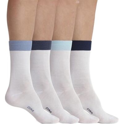 DIM Homme Eco Style halbhohe Socken x4 Weiche gekämmte Baumwolle Zeitlose Farben OEKO-TEX zertifiziert. DIM Homme Eco Style halbhohe Socken x4 Weiche gekämmte Baumwolle Zeitlose Farben OEKO-TEX zertifiziert.