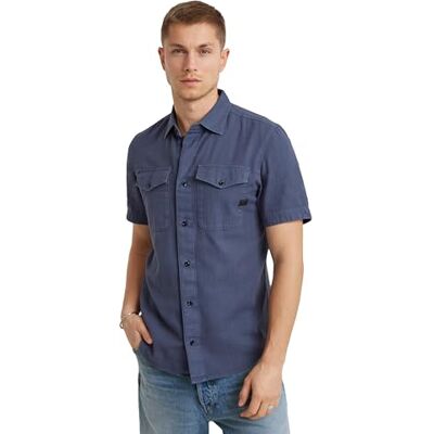G-STAR RAW Herren Marine Slim Hemd, Blau (Vintage Indigo gd D19751-D454-G305), S G-STAR RAW Herren Marine Slim Hemd, Blau (Vintage Indigo gd D19751-D454-G305), S