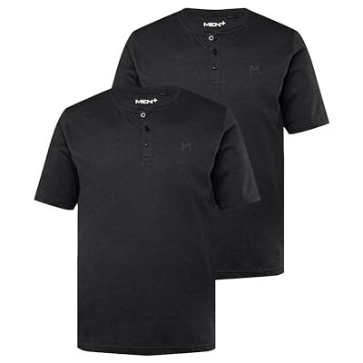 Men Plus Herren große Größen Übergrößen Menswear L-8XL Men+ Henley, 2er-Pack, Basic, Halbarm, Rundhals, bis 8 XL schwarz 5XL 836379100-5XL Men Plus Herren große Größen Übergrößen Menswear L-8XL Men+ Henley, 2er-Pack, Basic, Halbarm, Rundhals, bis 8 XL schwarz 5XL 836379100-5XL