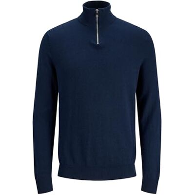 JACK & JONES Male Strickjacke mit Viertelreißverschluss Einfarbig Strickjacke mit Viertelreißverschluss JACK & JONES Male Strickjacke mit Viertelreißverschluss Einfarbig Strickjacke mit Viertelreißverschluss