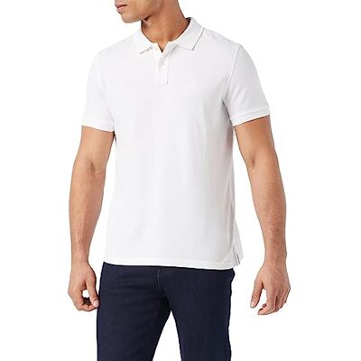 Marc O' Polo Herren Kurzarm-Poloshirt aus Bio-Baumwolle Regular Fit, Weiß (White), S Marc O' Polo Herren Kurzarm-Poloshirt aus Bio-Baumwolle Regular Fit, Weiß (White), S