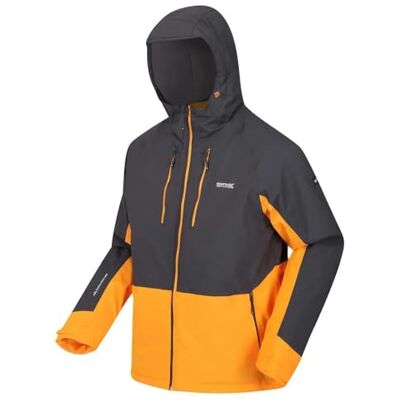Regatta Hghtn St III Wasserdichte Herrenjacke, Ash/Orange Pepper, XL Regatta Hghtn St III Wasserdichte Herrenjacke, Ash/Orange Pepper, XL