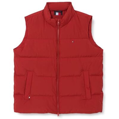 Tommy Hilfiger DOWN VEST Weste Herren, Rot (Dark Magma), M Tommy Hilfiger DOWN VEST Weste Herren, Rot (Dark Magma), M