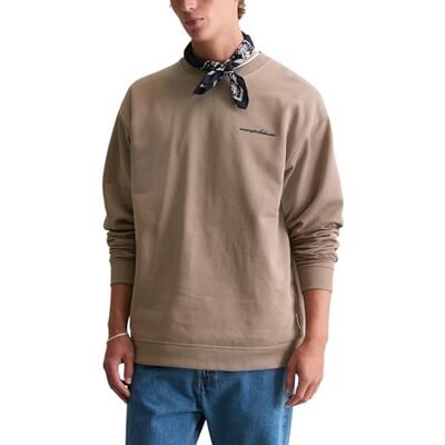 Marc O' Polo Marc OߴPolo Denim Herren Sweatshirt aus Bio-Baumwolle Relaxed Fit, Beige (Cold Taupe), XL Marc O' Polo Marc OߴPolo Denim Herren Sweatshirt aus Bio-Baumwolle Relaxed Fit, Beige (Cold Taupe), XL