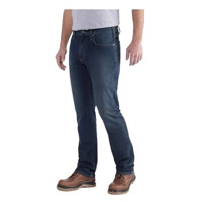 Carhartt , Herren, Rugged Flex® Jeans mit 5 Taschen, gerader Passform und schmal zulaufendem Bein, Superior, W38/L34 Carhartt , Herren, Rugged Flex® Jeans mit 5 Taschen, gerader Passform und schmal zulaufendem Bein, Superior, W38/L34