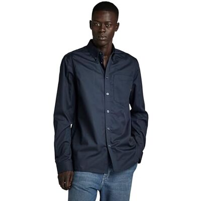 G-STAR RAW Herren One Pocket Regular Hemd, Blau (Salute D24292-A504-C742), XS G-STAR RAW Herren One Pocket Regular Hemd, Blau (Salute D24292-A504-C742), XS
