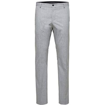SELECTED HOMME Herren Shdnewone-mylologan1 Light Grey Trs Noos Slim Fit Anzughose, Light Grey Melange, 48 EU SELECTED HOMME Herren Shdnewone-mylologan1 Light Grey Trs Noos Slim Fit Anzughose, Light Grey Melange, 48 EU