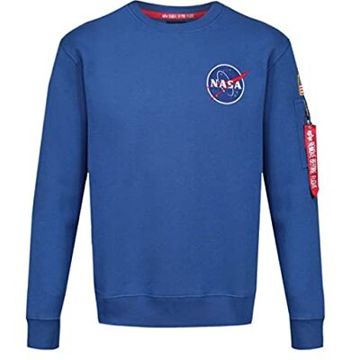 Alpha Herren Space Shuttle Sweater, NASA Blue, L Alpha Herren Space Shuttle Sweater, NASA Blue, L
