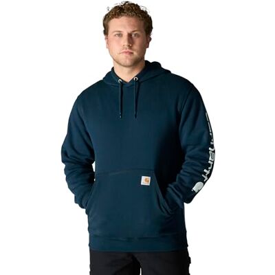 Carhartt Herren Sleeve Logo Hooded Sweatshirt Kapuzenpullover, New Navy, M Carhartt Herren Sleeve Logo Hooded Sweatshirt Kapuzenpullover, New Navy, M
