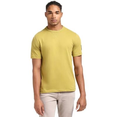 Calvin Herren T-Shirt Kurzarm Regular Tee mit Logo-Badge, Grün (Willow), XXXL Calvin Herren T-Shirt Kurzarm Regular Tee mit Logo-Badge, Grün (Willow), XXXL