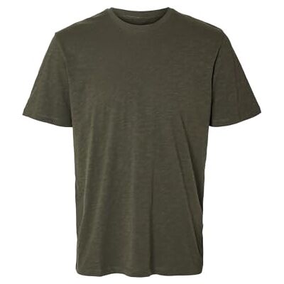 SELECTED HOMME SELETED HOMME Herren Slhaspen Slub O-Neck Tee Noos T-Shirt, Forest Night, XL EU SELECTED HOMME SELETED HOMME Herren Slhaspen Slub O-Neck Tee Noos T-Shirt, Forest Night, XL EU