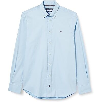 Tommy Hilfiger Herren Hemd Oxford Regular-Fit Langarm, Blau (Calm Blue), 38W Tommy Hilfiger Herren Hemd Oxford Regular-Fit Langarm, Blau (Calm Blue), 38W