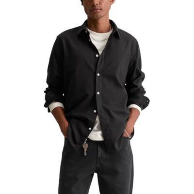 Marc O' Polo Marc OߴPolo Denim Herren Hemd aus Bio-Baumwolle mit Kentkragen, Schwarz (Black), L Marc O' Polo Marc OߴPolo Denim Herren Hemd aus Bio-Baumwolle mit Kentkragen, Schwarz (Black), L