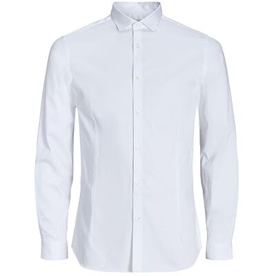 JACK & JONES Businesshemd Herren,Weiß (White),M JACK & JONES Businesshemd Herren,Weiß (White),M