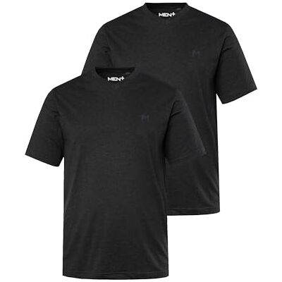 Men Plus Herren große Größen Übergrößen Menswear L-8XL T-Shirt, Basic, 2er-Pack, Halbarm, V-Ausschnitt schwarz 4XL 836299100-4XL Men Plus Herren große Größen Übergrößen Menswear L-8XL T-Shirt, Basic, 2er-Pack, Halbarm, V-Ausschnitt schwarz 4XL 836299100-4XL