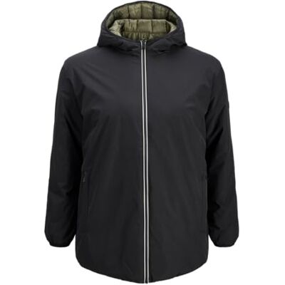 JACK & JONES Herren Jjebrook Reversible Jacket Sn Pls, Black, 5X_l JACK & JONES Herren Jjebrook Reversible Jacket Sn Pls, Black, 5X_l