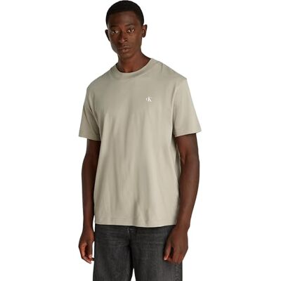 Calvin Herren T-Shirt Kurzarm Painted Tee mit Rundhalsausschnitt, Beige (Laurel Oak), M Calvin Herren T-Shirt Kurzarm Painted Tee mit Rundhalsausschnitt, Beige (Laurel Oak), M