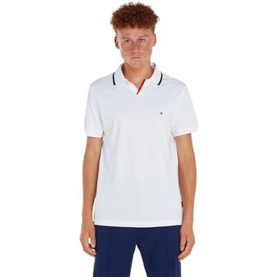 Tommy Hilfiger Herren Poloshirt Kurzarm Regular Fit, Weiß (White), S Tommy Hilfiger Herren Poloshirt Kurzarm Regular Fit, Weiß (White), S