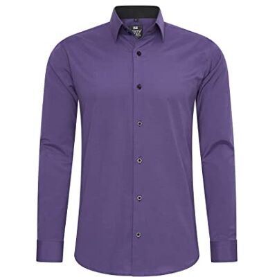 Rusty Neal Herren-Hemd Premium Slim Fit Langarm Stretch Grau Kentkragen Business-Hemd Freizeithemd M Rusty Neal Herren-Hemd Premium Slim Fit Langarm Stretch Grau Kentkragen Business-Hemd Freizeithemd M
