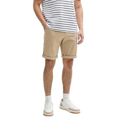 TOM TAILOR Cargo Shorts mit Taschen, beige Triangle Print, 33 TOM TAILOR Cargo Shorts mit Taschen, beige Triangle Print, 33