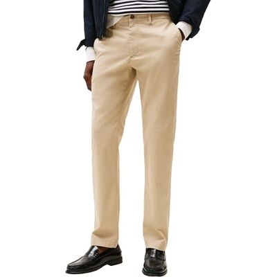Tommy Hilfiger Herren Chino, Khaki (Sandelholz), 28 W/32 L Tommy Hilfiger Herren Chino, Khaki (Sandelholz), 28 W/32 L