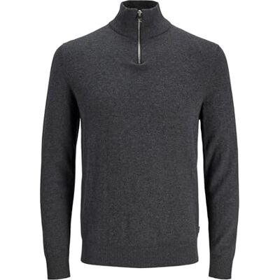 JACK & JONES Male Strickjacke mit Viertelreißverschluss Einfarbig Strickjacke mit Viertelreißverschluss JACK & JONES Male Strickjacke mit Viertelreißverschluss Einfarbig Strickjacke mit Viertelreißverschluss