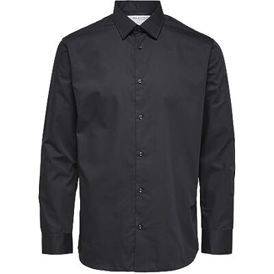 SELECTED HOMME Herren Slhslimethan Shirt Ls Classic B Noos, Schwarz, L SELECTED HOMME Herren Slhslimethan Shirt Ls Classic B Noos, Schwarz, L