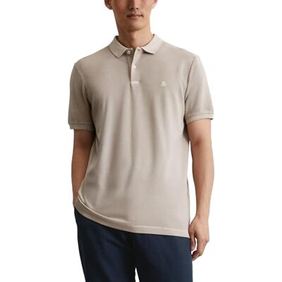Marc O' Polo Marc OߴPolo Herren Kurzarm-Poloshirt mit Stretch-Anteil Shaped Fit, Grau (Misty Grey), S Marc O' Polo Marc OߴPolo Herren Kurzarm-Poloshirt mit Stretch-Anteil Shaped Fit, Grau (Misty Grey), S