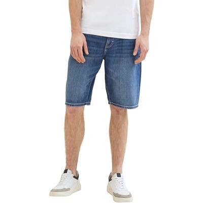 TOM TAILOR Herren Morris Relaxed Fit Shorts, Used Mid Stone Blue Denim, 29 TOM TAILOR Herren Morris Relaxed Fit Shorts, Used Mid Stone Blue Denim, 29