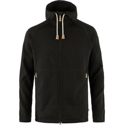 Fjällräven Herren Övik Fleece Hoodie Jacke, Black, XS Fjällräven Herren Övik Fleece Hoodie Jacke, Black, XS