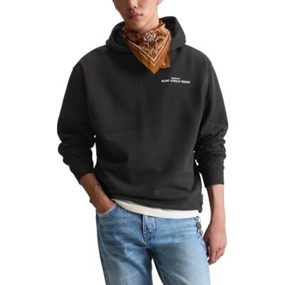 Marc O' Polo Marc OߴPolo Denim Herren Hoodie mit Rücken-Print Relaxed Fit, Schwarz (Black), XL Marc O' Polo Marc OߴPolo Denim Herren Hoodie mit Rücken-Print Relaxed Fit, Schwarz (Black), XL