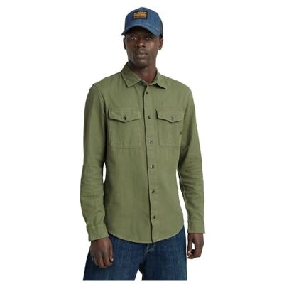 G-STAR RAW Herren Marine Slim Hemd, Grün (sage gd D24963-D454-B811), S G-STAR RAW Herren Marine Slim Hemd, Grün (sage gd D24963-D454-B811), S