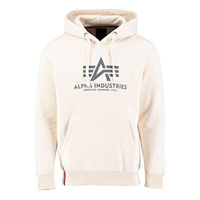 Alpha Basic Hoody Kapuzensweat für Herren White Alpha Basic Hoody Kapuzensweat für Herren White