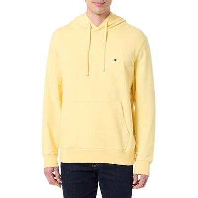 Tommy Hilfiger Herren Hoodie Essential Terry mit Bauchtasche, Gelb (Citronella), XL Tommy Hilfiger Herren Hoodie Essential Terry mit Bauchtasche, Gelb (Citronella), XL