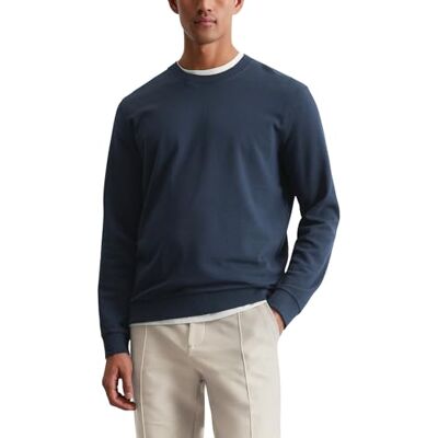 Marc O' Polo Herren Sweatshirt aus Bio-Baumwolle mit Rundhalsausschnitt, Blau (Dark Navy), XXL Marc O' Polo Herren Sweatshirt aus Bio-Baumwolle mit Rundhalsausschnitt, Blau (Dark Navy), XXL