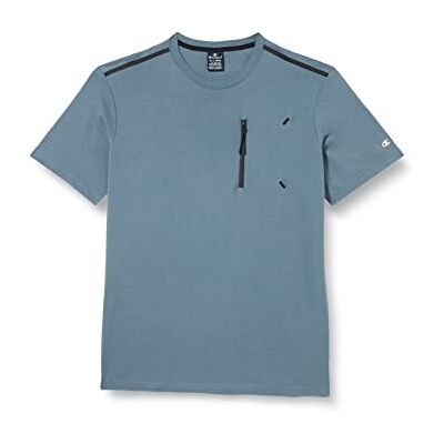 Champion Herren Legacy X-Pro Zip Pocket S/S Kurzarm Shirt, Grigio Peltro, M Champion Herren Legacy X-Pro Zip Pocket S/S Kurzarm Shirt, Grigio Peltro, M