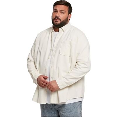 Urban Classics Herren Corduroy Shirt Hemd, whitesand, XXL Urban Classics Herren Corduroy Shirt Hemd, whitesand, XXL