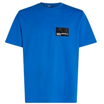 KARL LAGERFELD JEANS Herren Regular Short Sleeve Logo T-Shirt KLJ Blue L KARL LAGERFELD JEANS Herren Regular Short Sleeve Logo T-Shirt KLJ Blue L