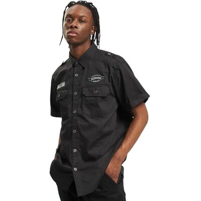 Brandit Luis Vintage Shirt Short Sleev, Farbe: Black, Größe: S Brandit Luis Vintage Shirt Short Sleev, Farbe: Black, Größe: S