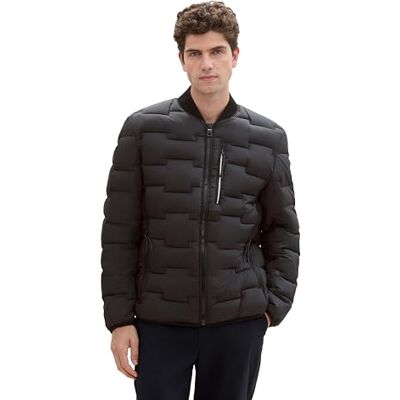 TOM TAILOR Herren Steppjacke im Bomber-Style,29999 Black, XL TOM TAILOR Herren Steppjacke im Bomber-Style,29999 Black, XL